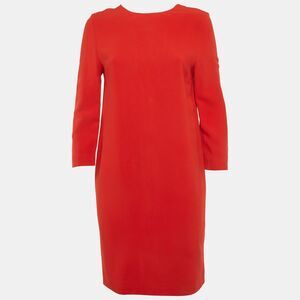 Victoria Victoria Beckham Red Crepe Shift Dress M